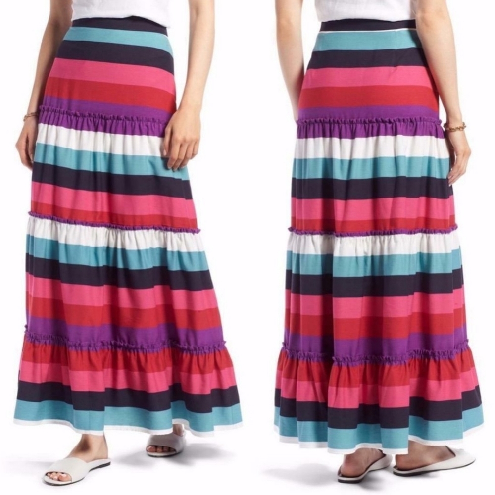 NWOT 1901 "Hamptons" striped maxi skirt 12